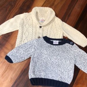 6-12 Hanna Andersson Sweater & Gymboree Cardigan